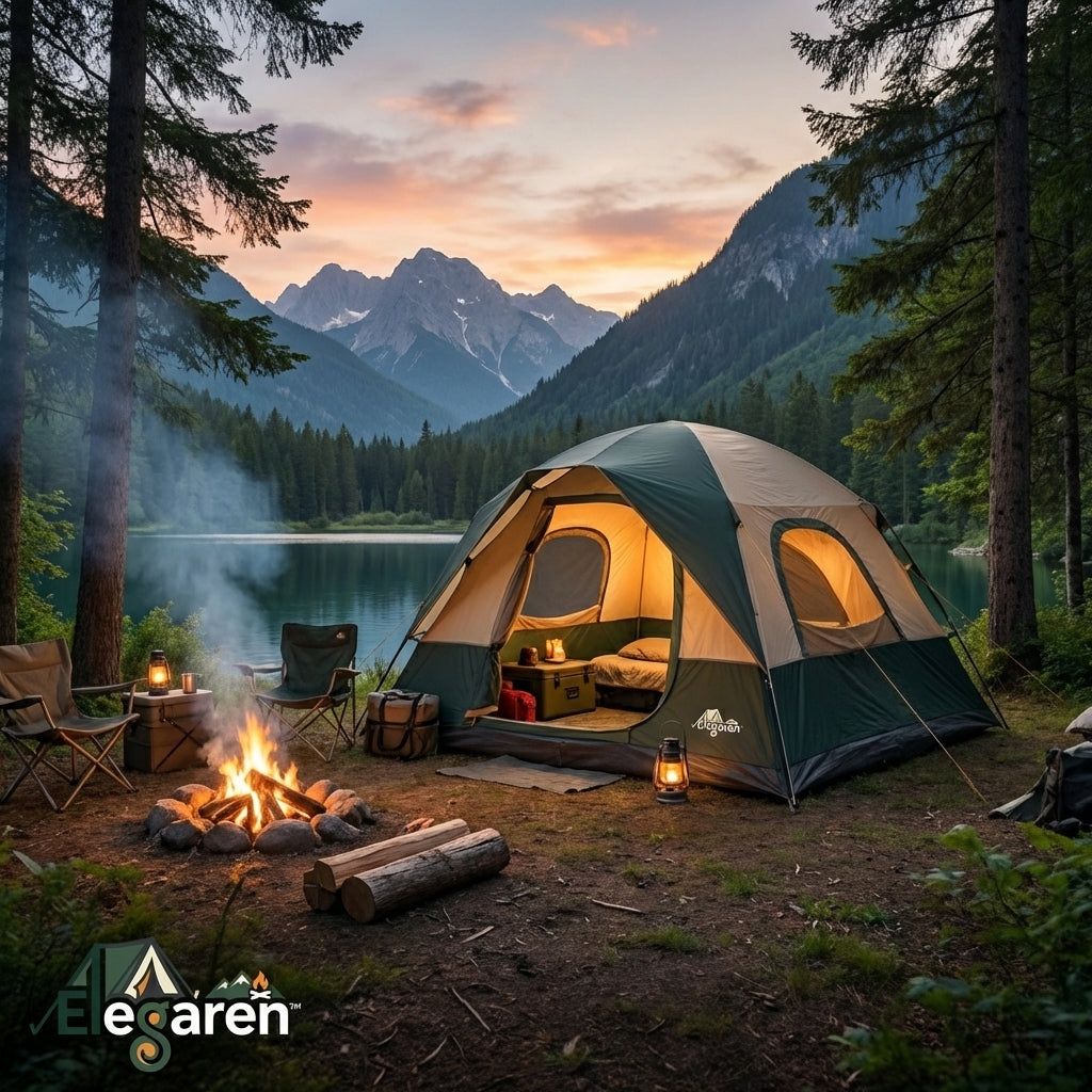 ⛺ Elegaren™ VistaGlow Cabin Dome Tent